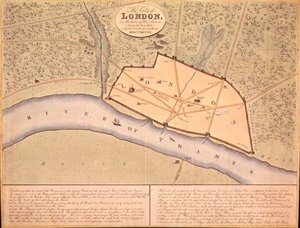 Mappa di Londra in Epoca Sassone, c.900-950 d.C. (incisione)