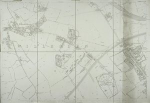 Mappa di Willesden, Londra (litografia)