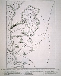 Piano della sconfitta della flotta americana sul lago Champlain
