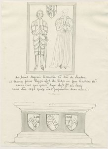 Chiesa di Sandon - Tomba di Hugh Erdeswicke e Mary [Legh] da School English