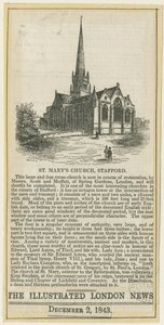 Stafford - Chiesa di Santa Maria: incisione su legno, nd [c 1843]