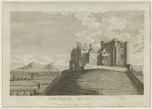 Castello di Tamworth (incisione) da School English