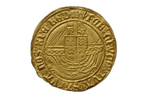 Moneta Tudor dal tesoro di Asthall da School English
