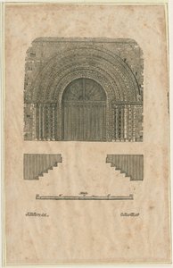 Tutbury Priory Church - Porta Ovest: incisione su legno, nd [?inizio XIX sec]