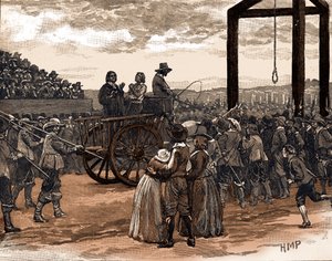 Tyburn durante il regno di Re Carlo I (stampa) da School English