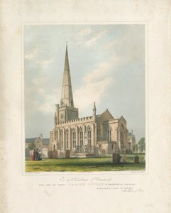 Chiesa di Uttoxeter [Nuova]: litografia dipinta, nd [c 1828] da School English