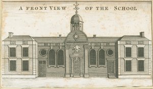 Wolverhampton - Scuola di grammatica: incisione ad acquatinta, nd [c 1751] da School English