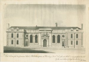 Wolverhampton - Scuola di grammatica: incisione, nd [1797] da School English