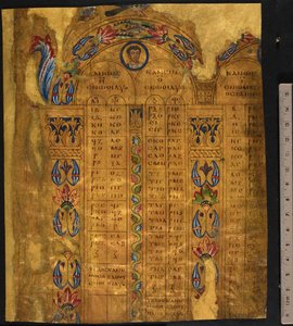 Tavole canoniche, VI-VII secolo, Add MS 5111, f.11r da School European