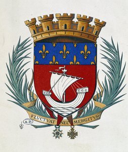 Stemma di Parigi "Fluctuat Nec Mergitur" da School French