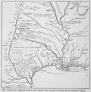 America coloniale: Mappa della Louisiana, Nuova Francia