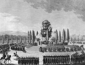 Rivoluzione Francese: Festa repubblicana delle vittorie al Campo di Marte a Parigi il 10 pratile An IV (29 maggio) da School French
