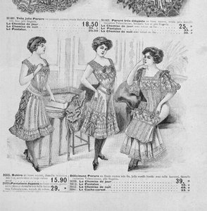 Catalogo di biancheria intima francese c.1900 da School French