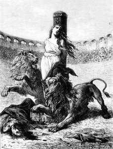 Martirio di Santa Blandina (persecuzioni cristiane a Lione) da School French