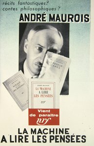 Poster pubblicitario per un romanzo di Andre Maurois, 