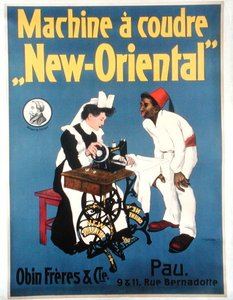Poster pubblicitario della macchina da cucire 