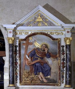 San Marco Evangelista e il suo simbolo: il leone. Pala d
