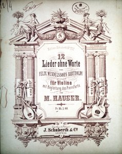 12 Lieder senza parole accompagnati al pianoforte, di Felix Mendelssohn