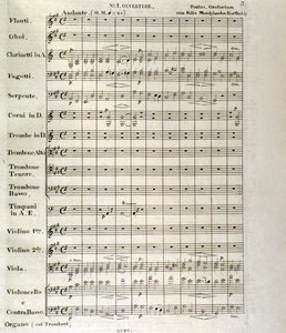 Prima pagina della partitura di "Paulus", op. 36 di Felix Mendelssohn da School German