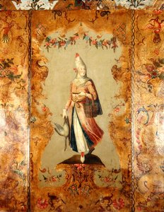 Carta da parati raffigurante una donna in costume tradizionale da School German