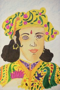 Imperatore Ashoka (acquerello) da School Indian