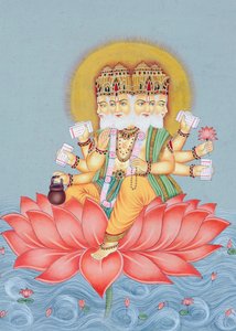 Miniatura del dio Brahma da School Indian