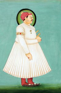 Miniatura del Maharaja Sawai Ishwari Singh, Jaipur da School Indian