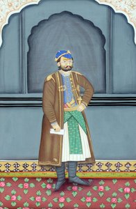 Miniatura dipinta di Maharaja Sawai Ram Singh Secondo, Jaipur