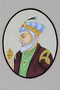 Miniatura del Mughal Imperatore Aurangzeb da School Indian