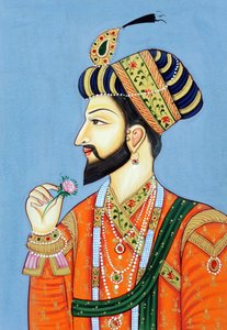 Miniatura del Mughal Imperatore Shah Jahan