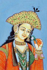 Miniatura della Regina Mumtaz Mahal da School Indian