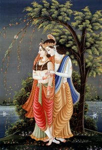 Miniatura di Radha Krishna, India