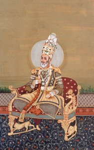 Miniatura Mogul di Bahadurshah Jafer da School Indian