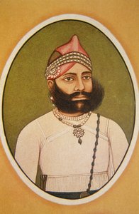 Ritratto del Maharaja Fateh Singh, Udaipur, Rajasthan, India da School Indian