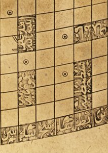 (dettaglio) da Mappa del Mondo centrata su Mecca, dinastia Safavide, da Isfahan da School Iranian