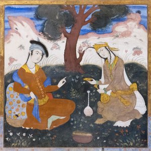 Affresco al palazzo Chehel Sotoun, Esfahan, Iran da School Iranian