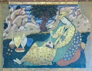 Affresco al palazzo Chehel Sotoun, Esfahan, Iran