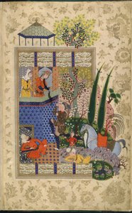 Zal al balcone di Rudaba, dallo Shahnama di Firdawsi
