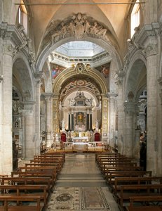 Veduta interna della Basilica di Santa Maria del Popolo (veduta interna della chiesa di Santa Maria del Popolo) XV-XVII secolo Roma Italia