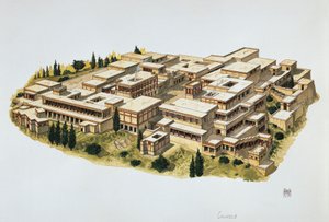 Ricostruzione del Palazzo di Cnosso, Creta, XX secolo a.C.