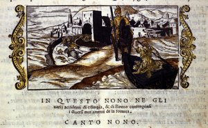 Orlando viene in soccorso di Olimpia. Scena del poema cavalleresco 