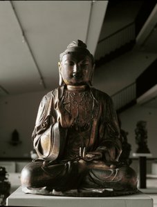 Buddha seduto in posizione lalitasana - scultura, periodo Kamakura (1185-1333) da Japanese School