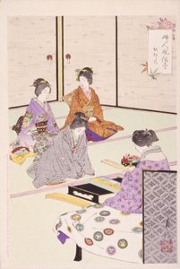 Quattro donne sedute in una stanza da School Japanese