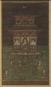 Horokaku Mandara: Il Buddha e divinità assistenti, Periodo Heian da Japanese School