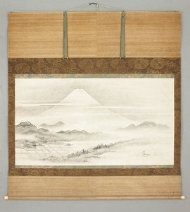 Kakemono, paesaggio del Monte Fuji da Japanese School