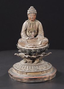 Miroku Bosatsu seduto, periodo Kamakura da Japanese School