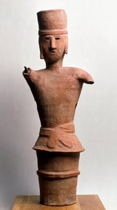 Haniwa funerario in terracotta, periodo Kofun 3°-6° secolo da Japanese School