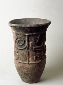 Vaso in terracotta da Chiba, periodo Jomon 13°-11° secolo a.C. da Japanese School
