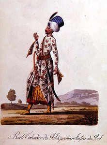 Sultano, da un album di costumi turchi, fine XVIII secolo da School Levantine