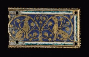 Placca, probabilmente da un reliquiario, c.1200-1250 da School Mosan